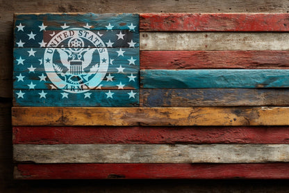 American Flag Army Star Union Vinyl Decal or Stencil | 308