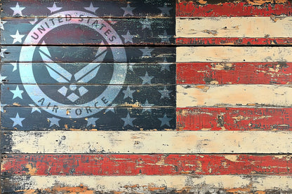 American Flag Air Force Star Union Vinyl Decal or Stencil | 311