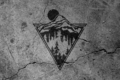 Mountains and Trees Triangle Vinyl Decal | 314