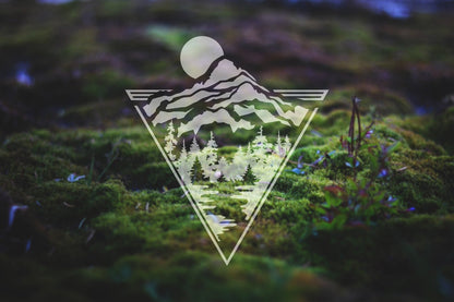 Mountain River Triangle Vinyl Decal | 316