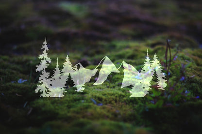 Mountains and Trees Vinyl Decal | 34