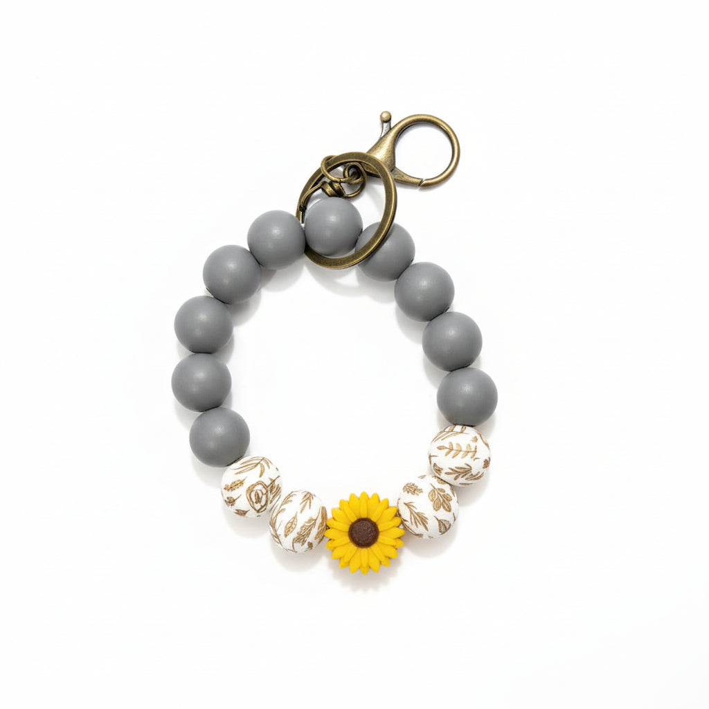 Flower Silicone Beaded Wristlets