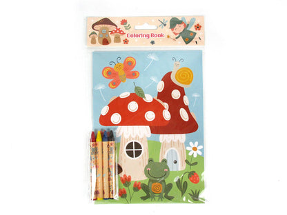 Garden Gnomes Coloring Books with Crayons Party Favors