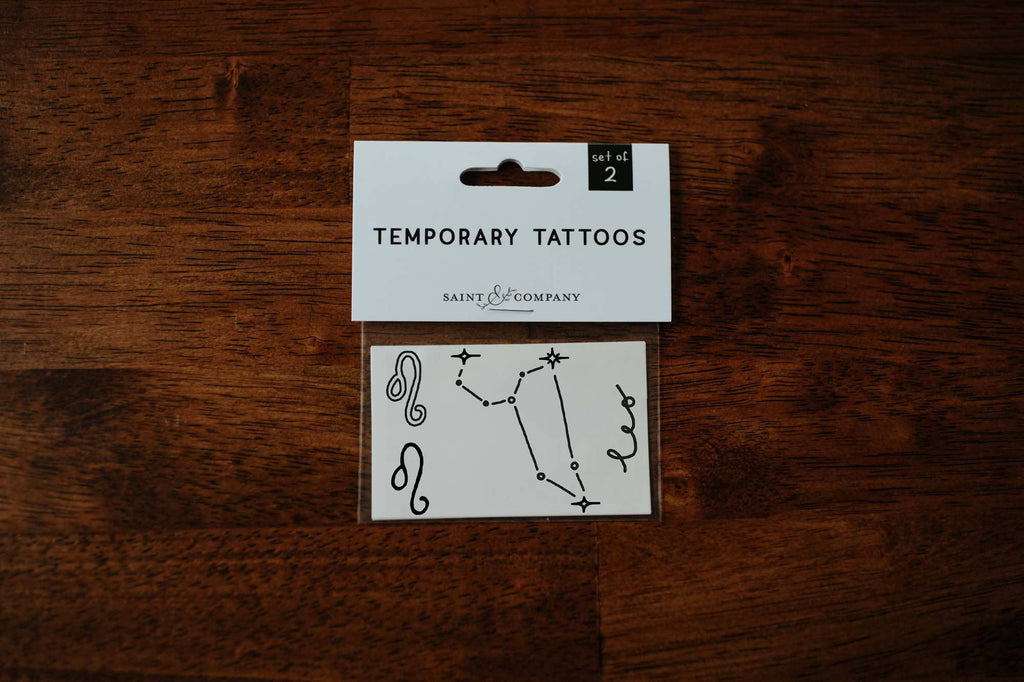Leo Temporary Tattoos | The Zodiac Collection
