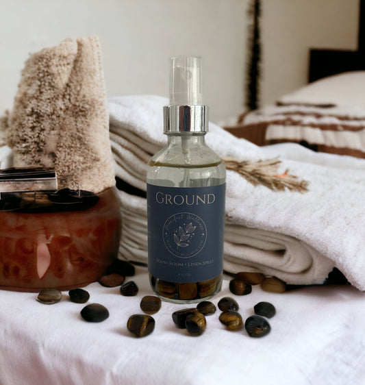 Ground Aromatherapy Spray with Tiger's Eye Gemstones