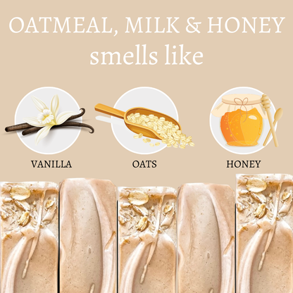 Oatmeal, (Goat's) Milk & Honey Handmade Soap Bar - 4oz