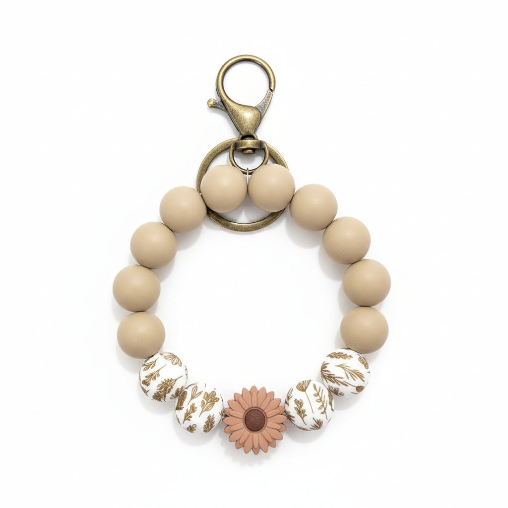 Flower Silicone Beaded Wristlets