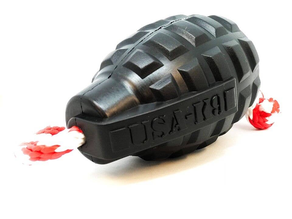 USA-K9 Magnum Grenade - Chew Toy - Reward Toy - Black