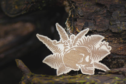 Fern Skull Wooden Sticker | 6
