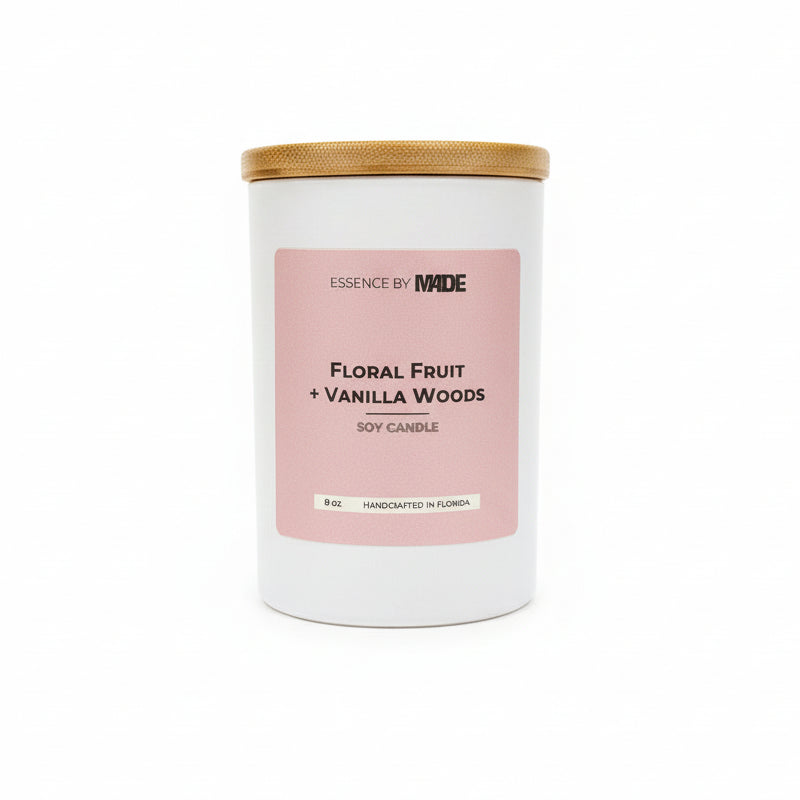 Floral Fruit + Vanilla Woods Soy Candle