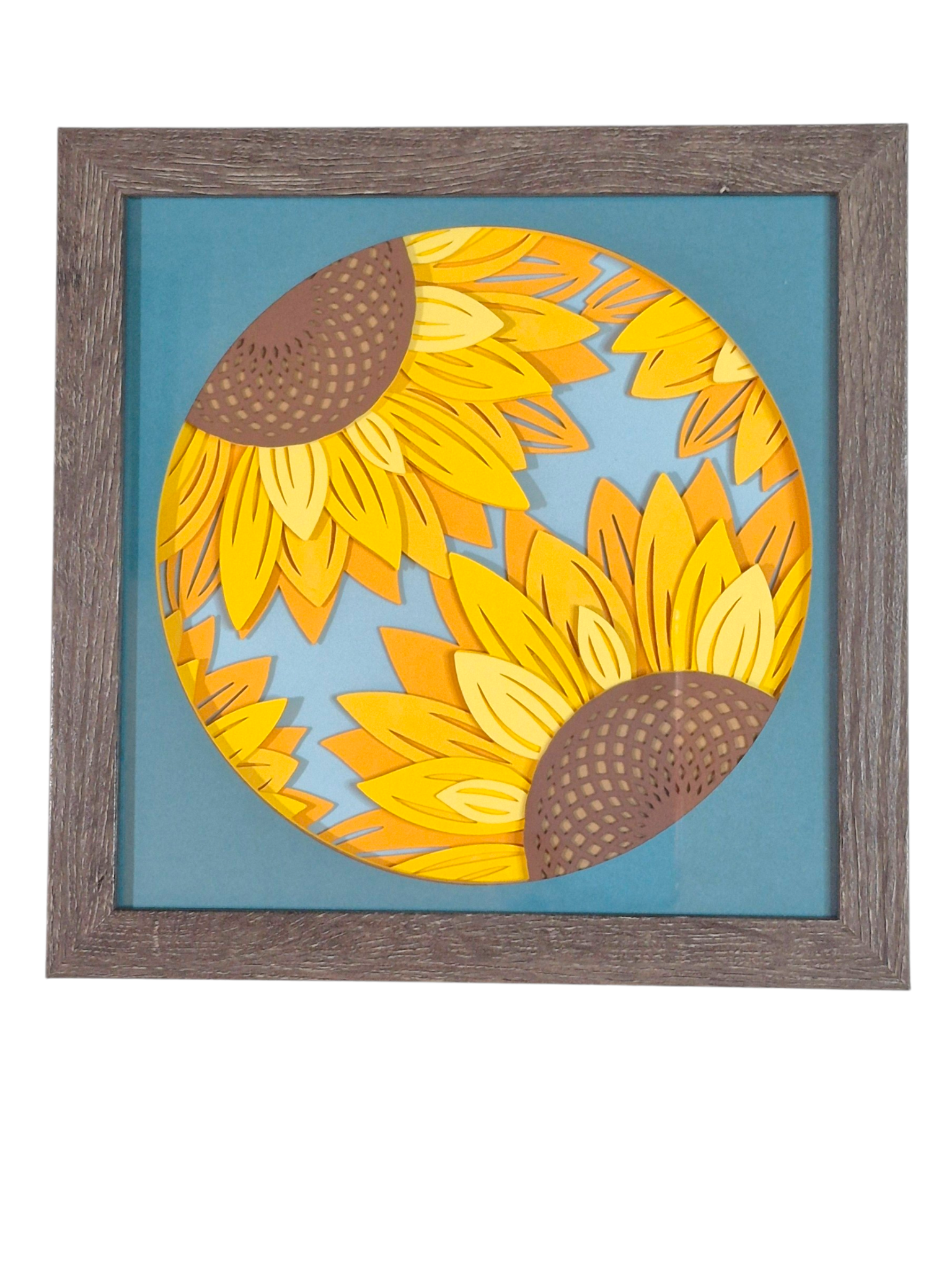 3D Sunflowers shadow box – MADE