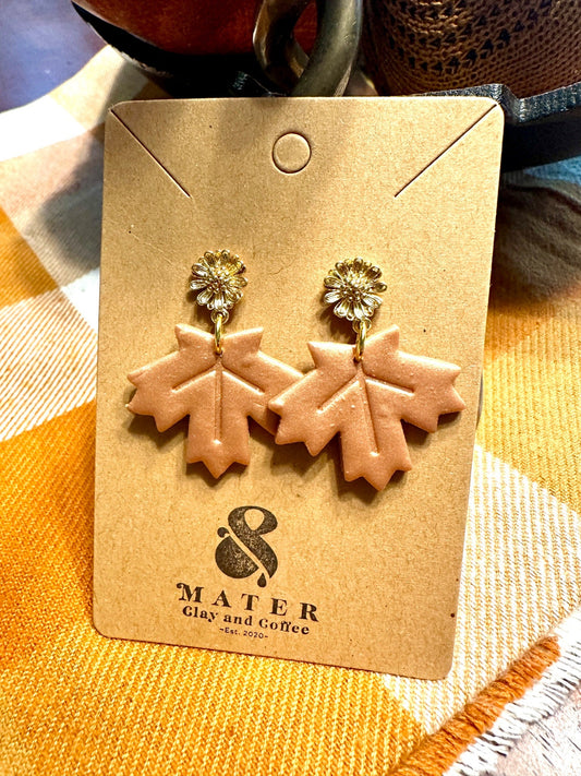 Rose Gold clay Fall Leaves  - 1