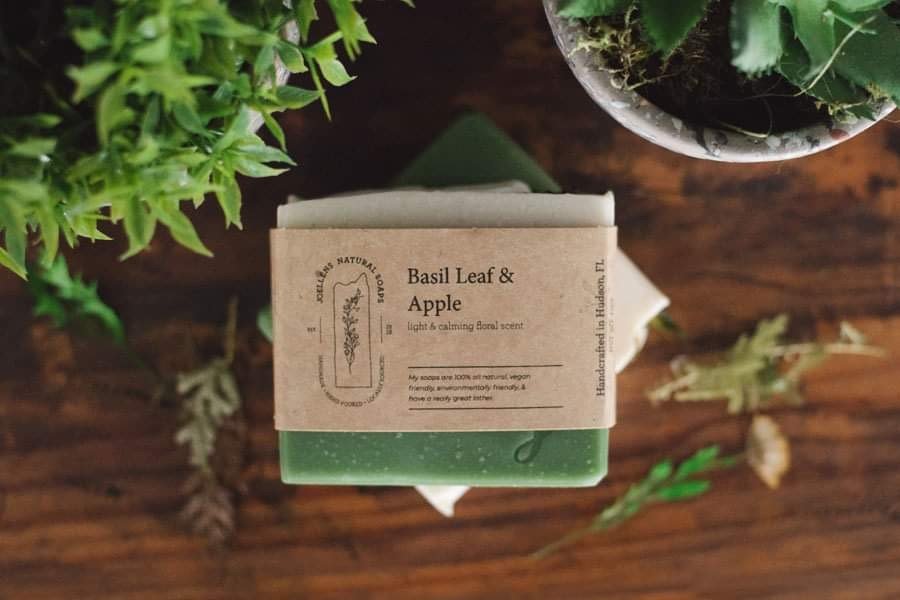 Apple & Basil Leaf Natural Soap - 1