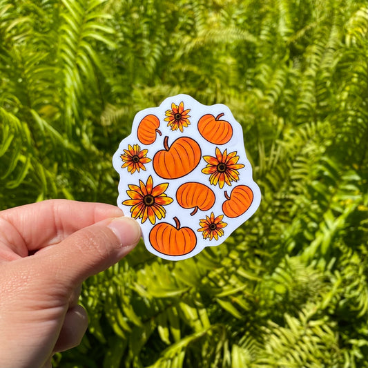 Pumpkins & Sunflowers Sticker - 1