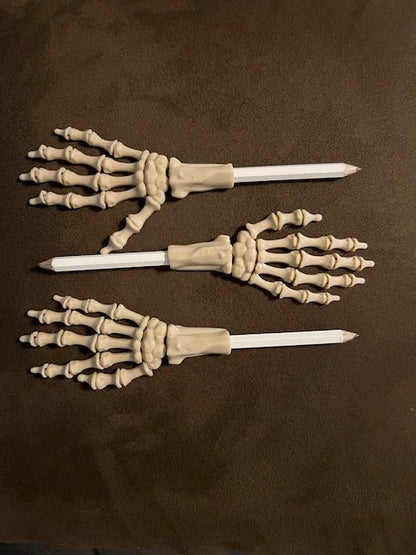 Articulated Skeleton Hand Pencil Topper - 1