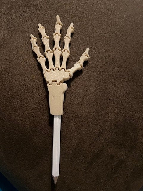 Articulated Skeleton Hand Pencil Topper - 3