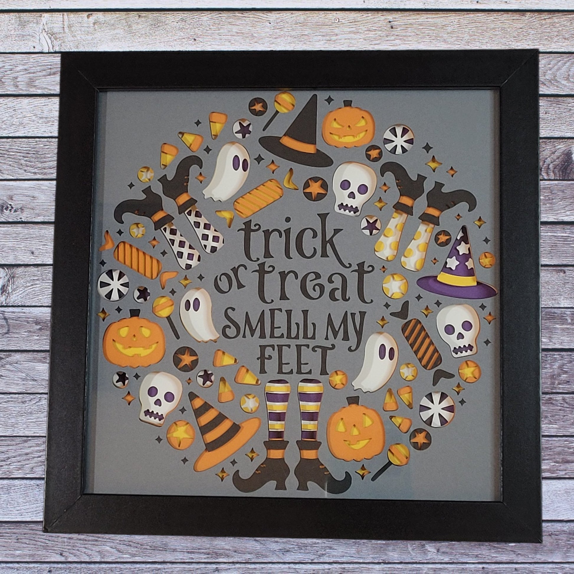 3D Trick or treat shadow box  - 1