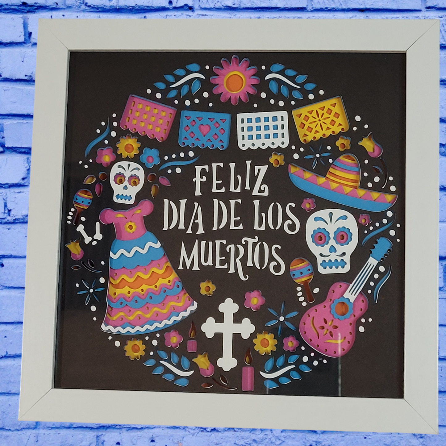 3D Day of the dead shadow box  - 1