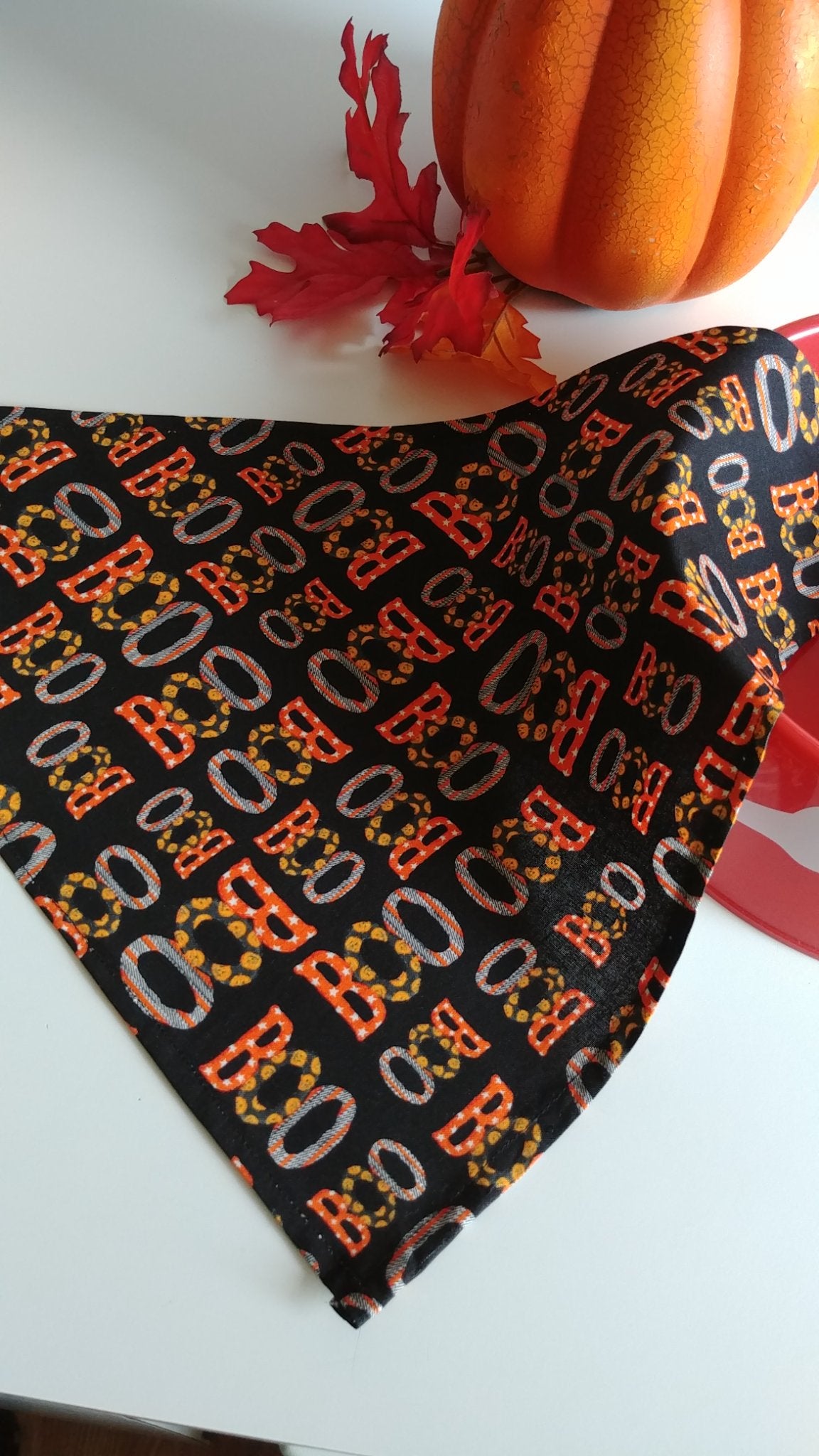 Boo Dog Bandana-Medium - 1