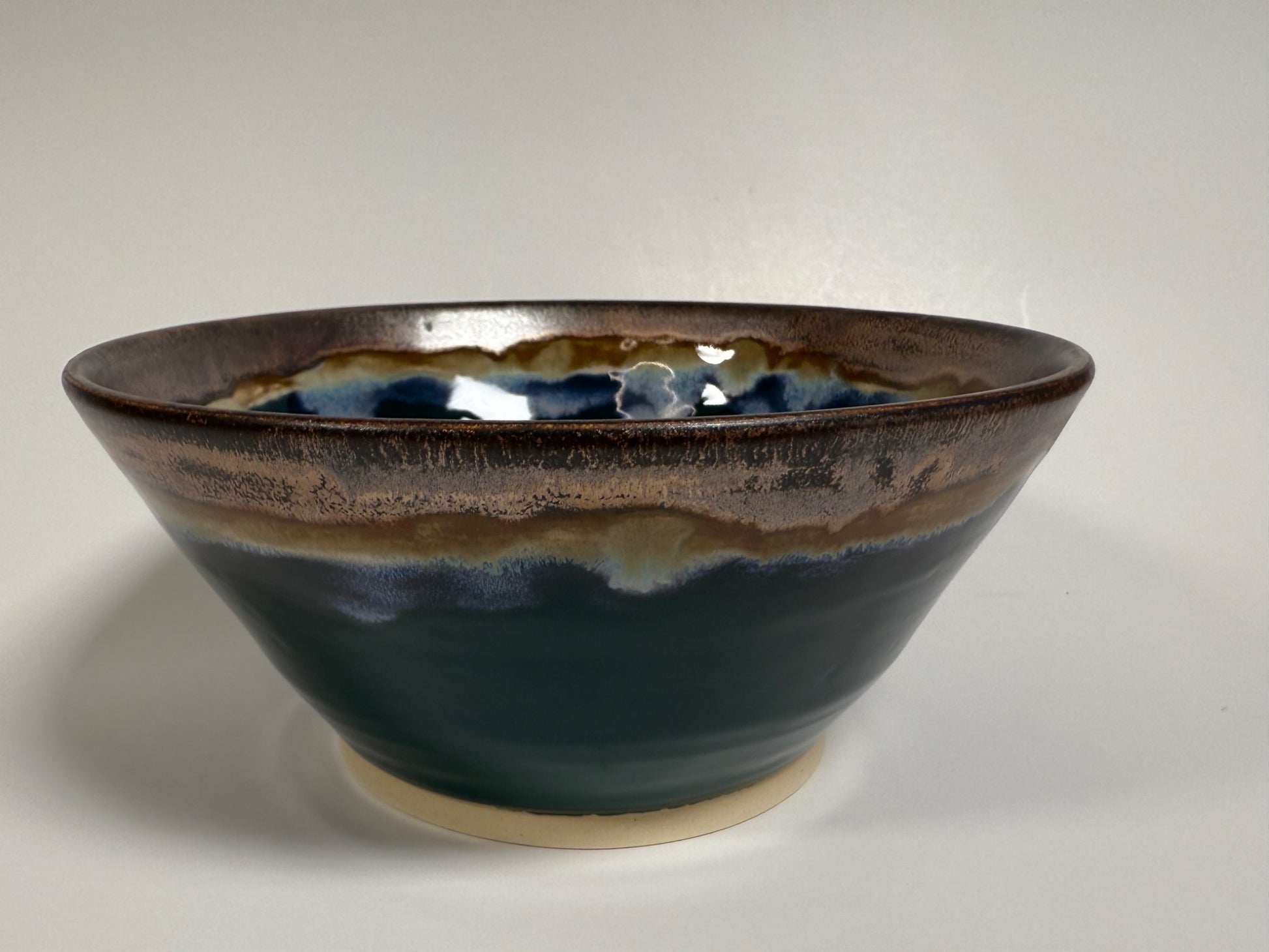 Green and copper bowl - 1