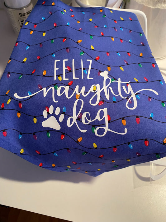 Feliz Naughty Dog Bandana-Large - 1