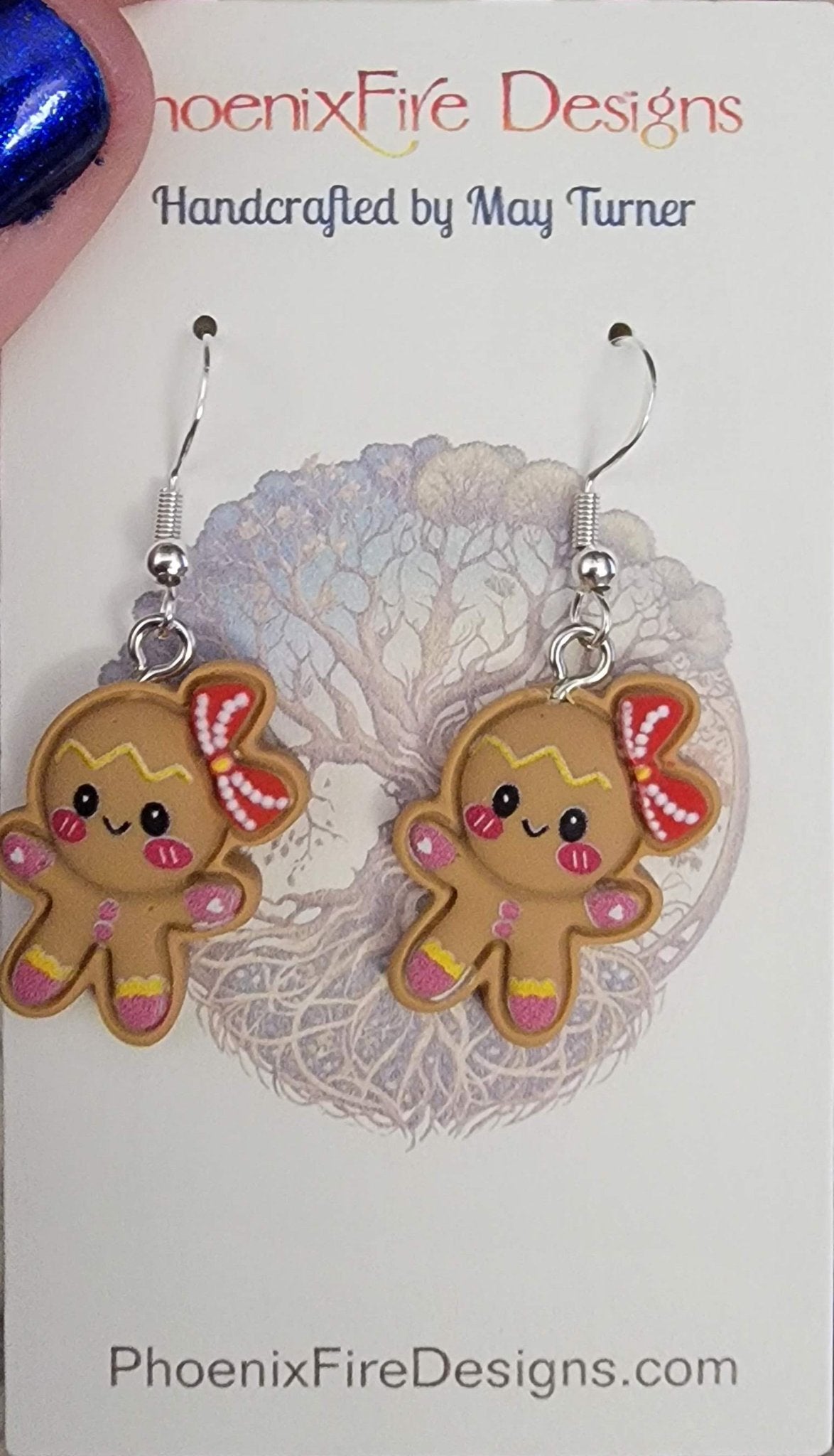 Gingerbread Ladies Resin on Sterling - 1