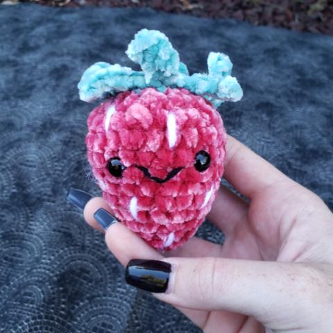 Strawberry Crochet Plush: Handmade - 1