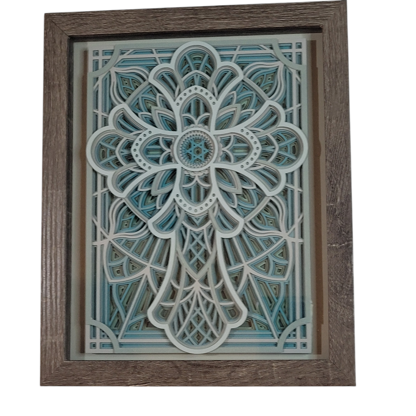 3D Mandala Cross shadow box  - 1