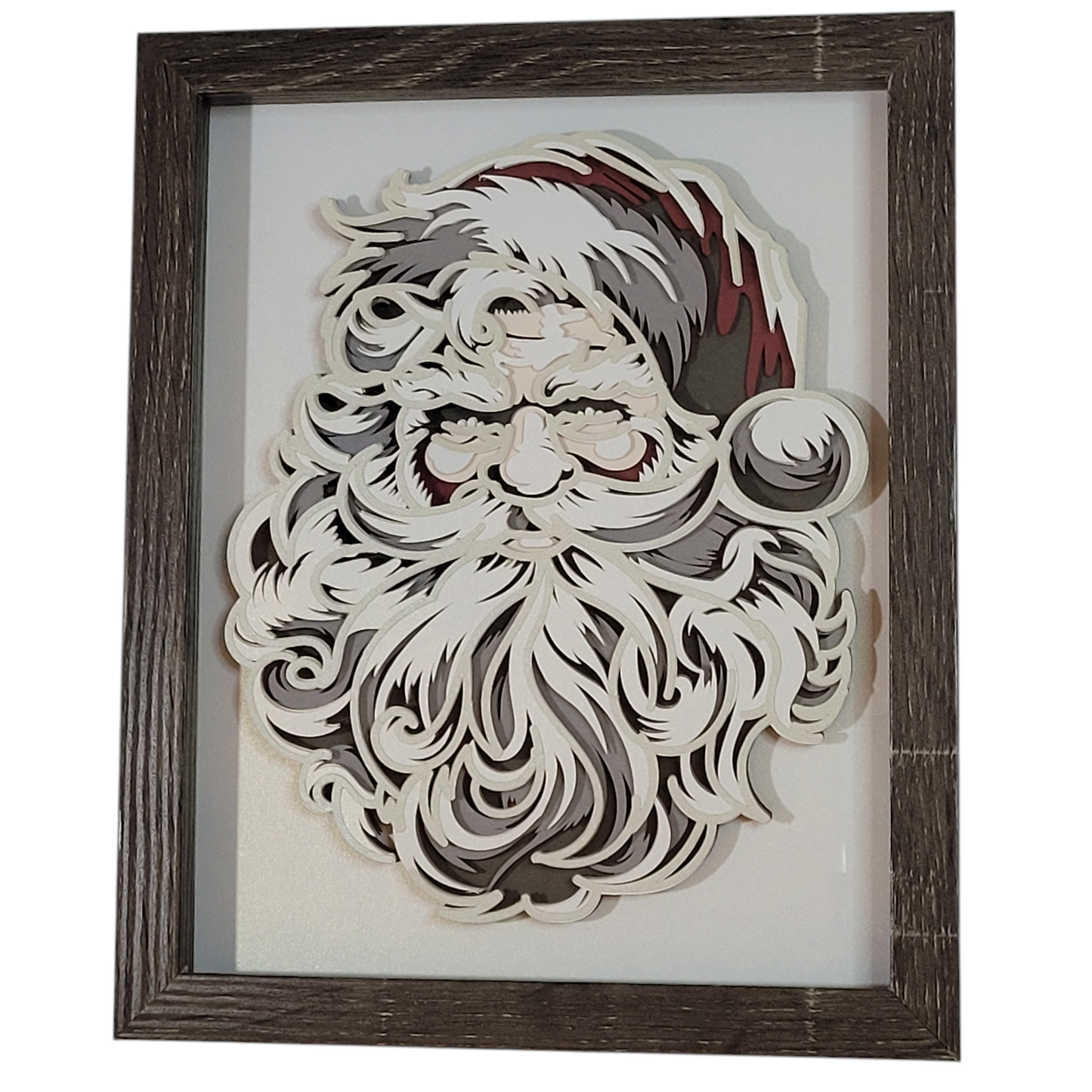 3D Santa shadow box  - 1