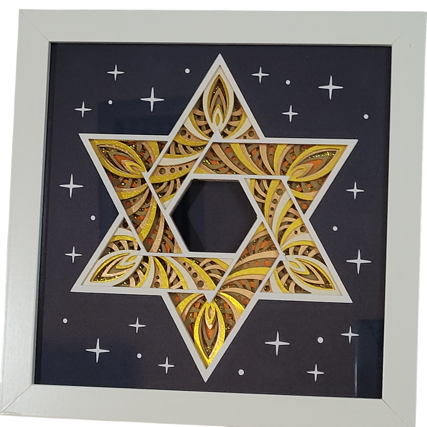 3D layered star of David shadow box  - 1