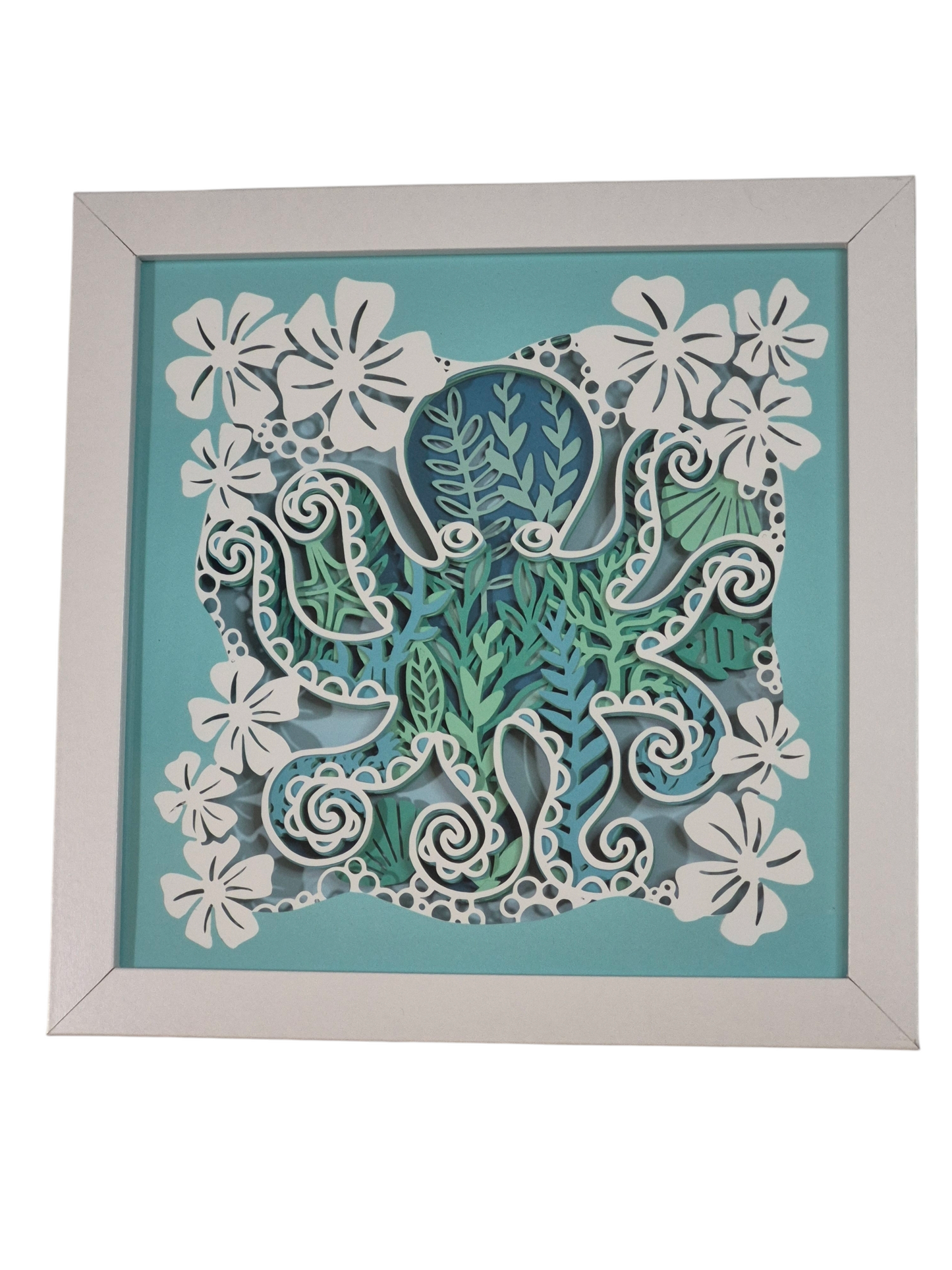 3D Octopus mandala shadow box  - 1