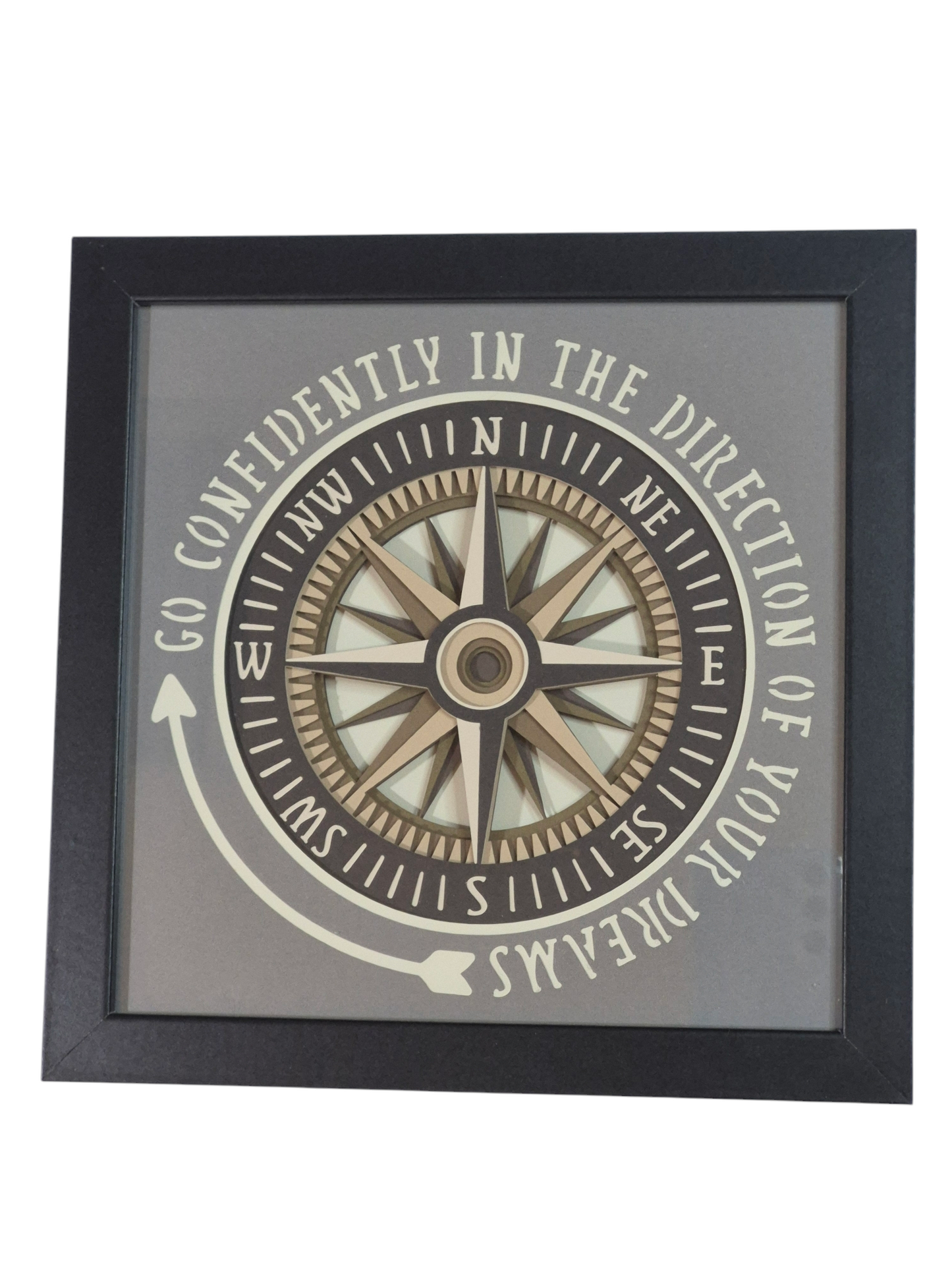 3D Compass dreams shadow box  - 1