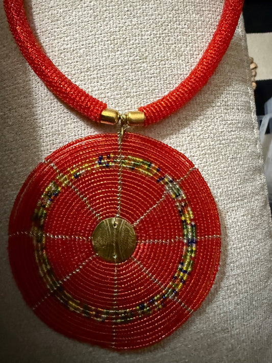 Round Beaded Necklace - 1