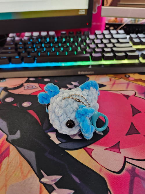 Axolotl Crochet Keychain: Handmade - 1