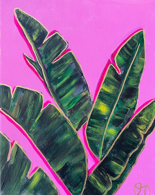 Banana leaf Plant Paper Print 8.5x11 - 1