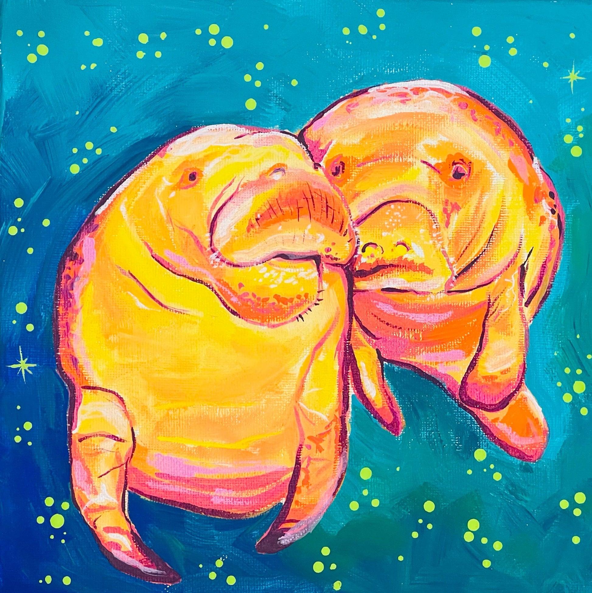 Manatee Love | 8.5 x 8.5 Print - 1