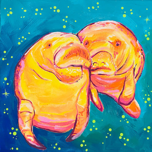 Manatee Love | 8.5 x 8.5 Print - 1