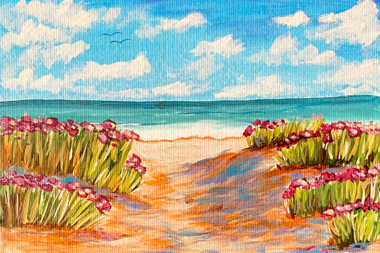 Floral Beach Scene | 3.5x5 Print - 1