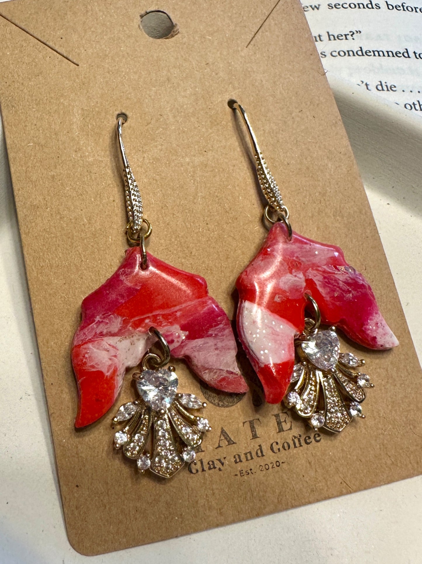 Valentine Red Dangles with Heart charm  - 1