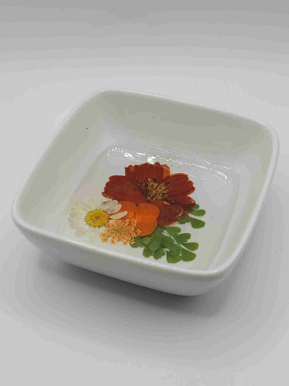 Floral Square Trinket Dishes - 1