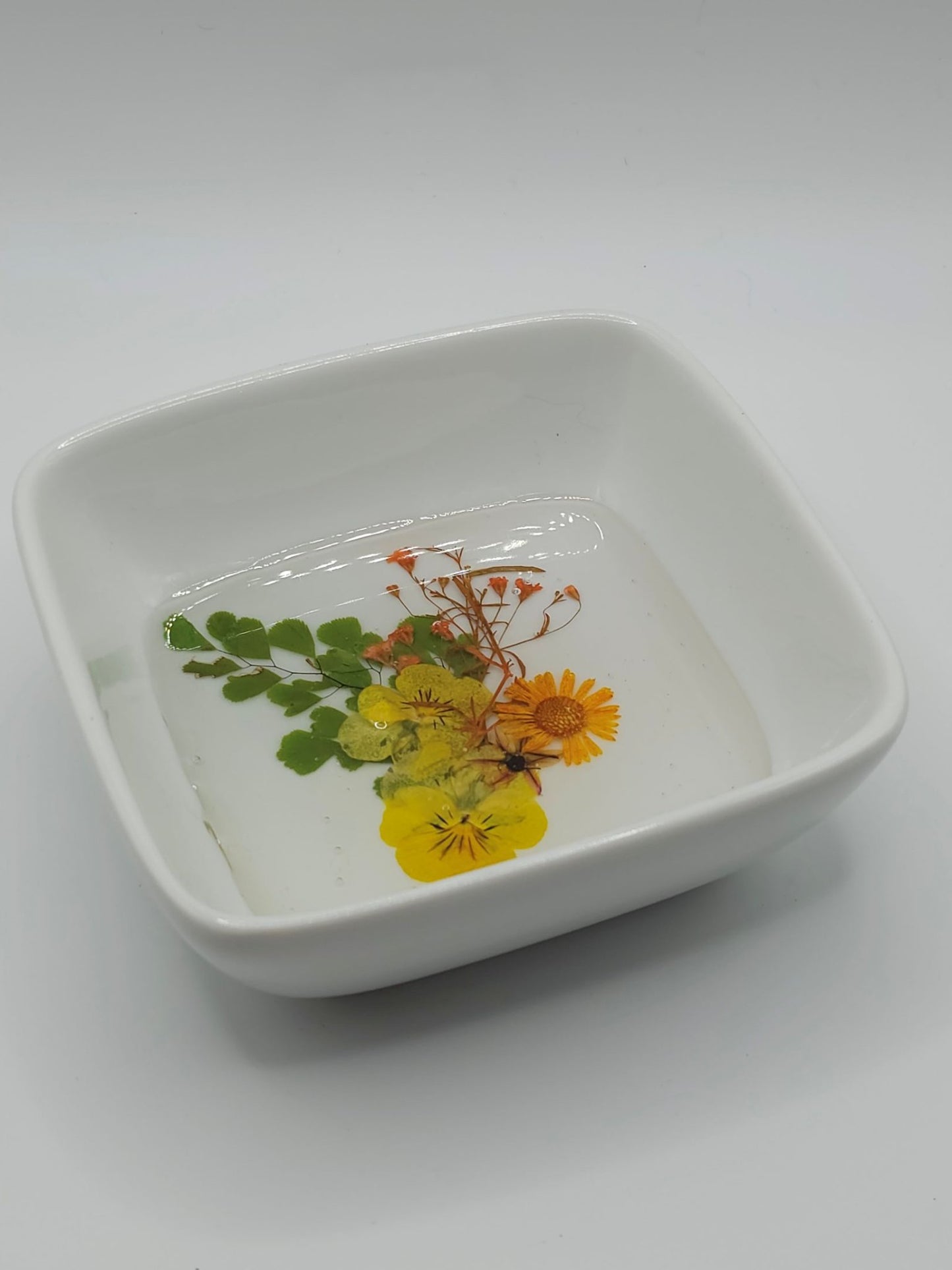 Floral Square Trinket Dishes - 2