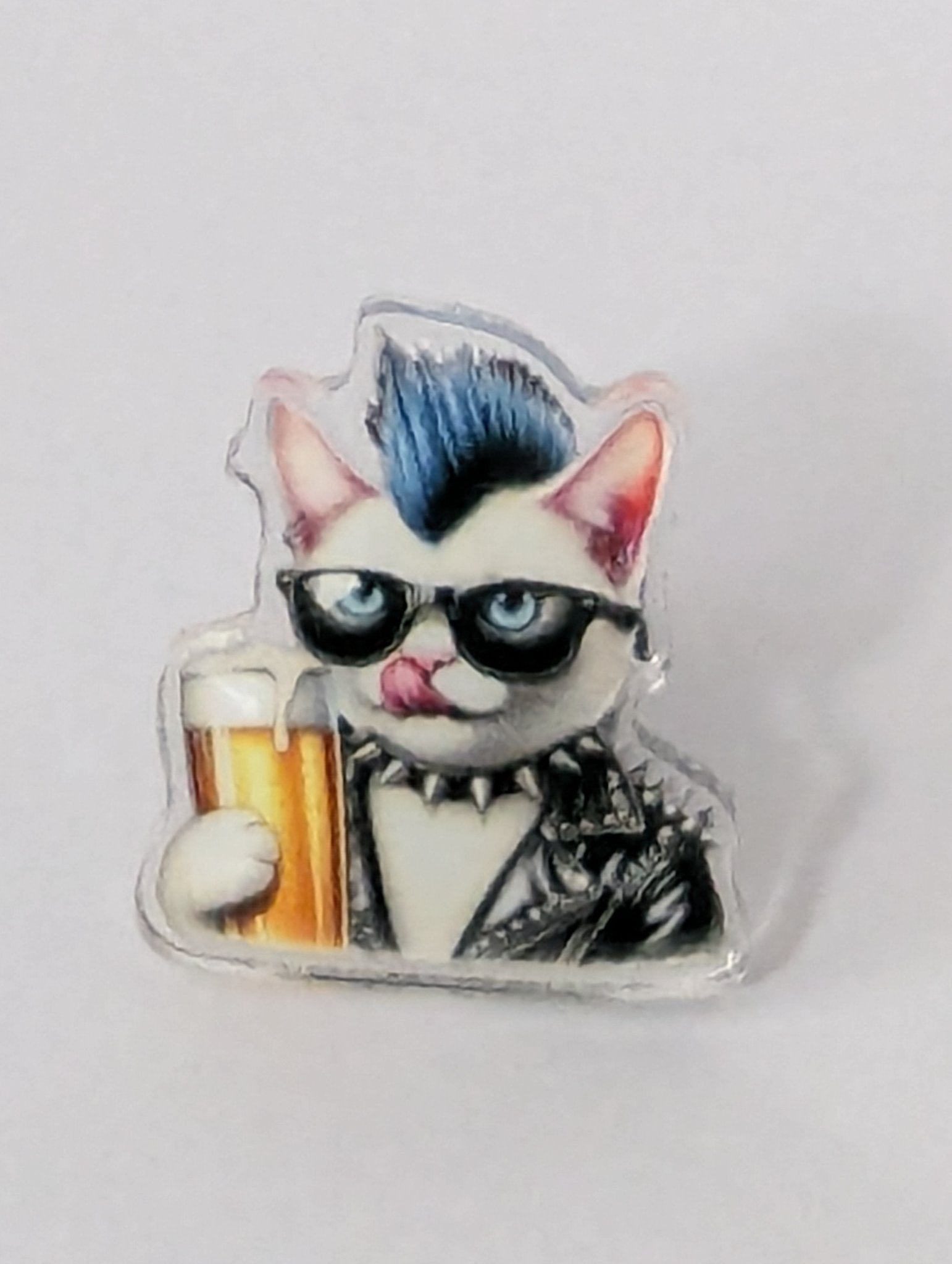 Punk Cat Acrylic Pin - 1