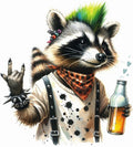 Punk Raccoon T-shirt - 1