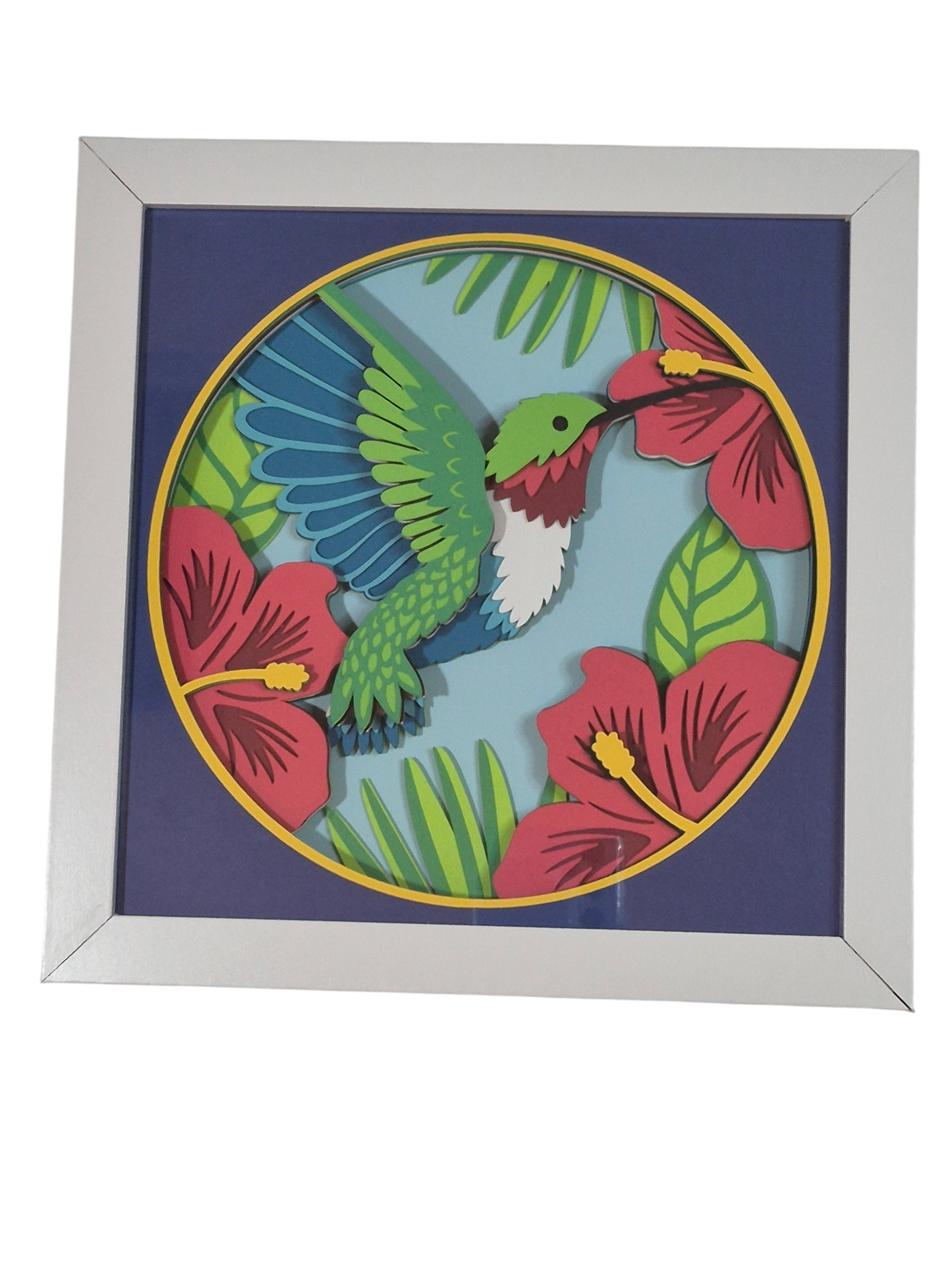 3D Hummingbird shadow box  - 1