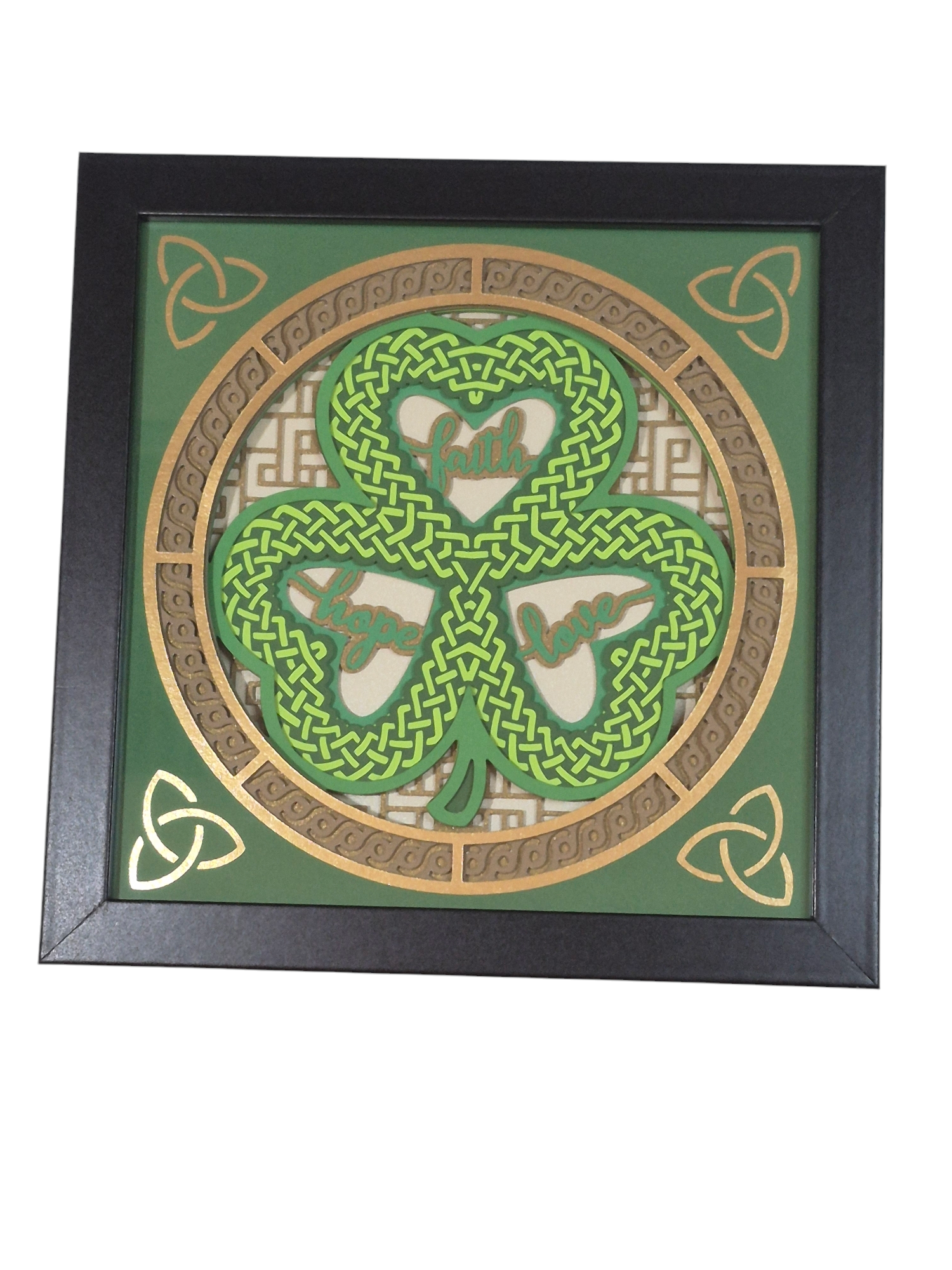 3D Shamrock shadow box  - 1