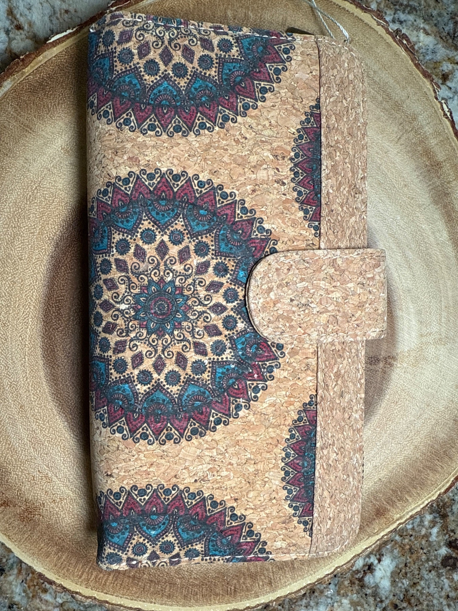 Cork Wallet with Sunburst  - 1