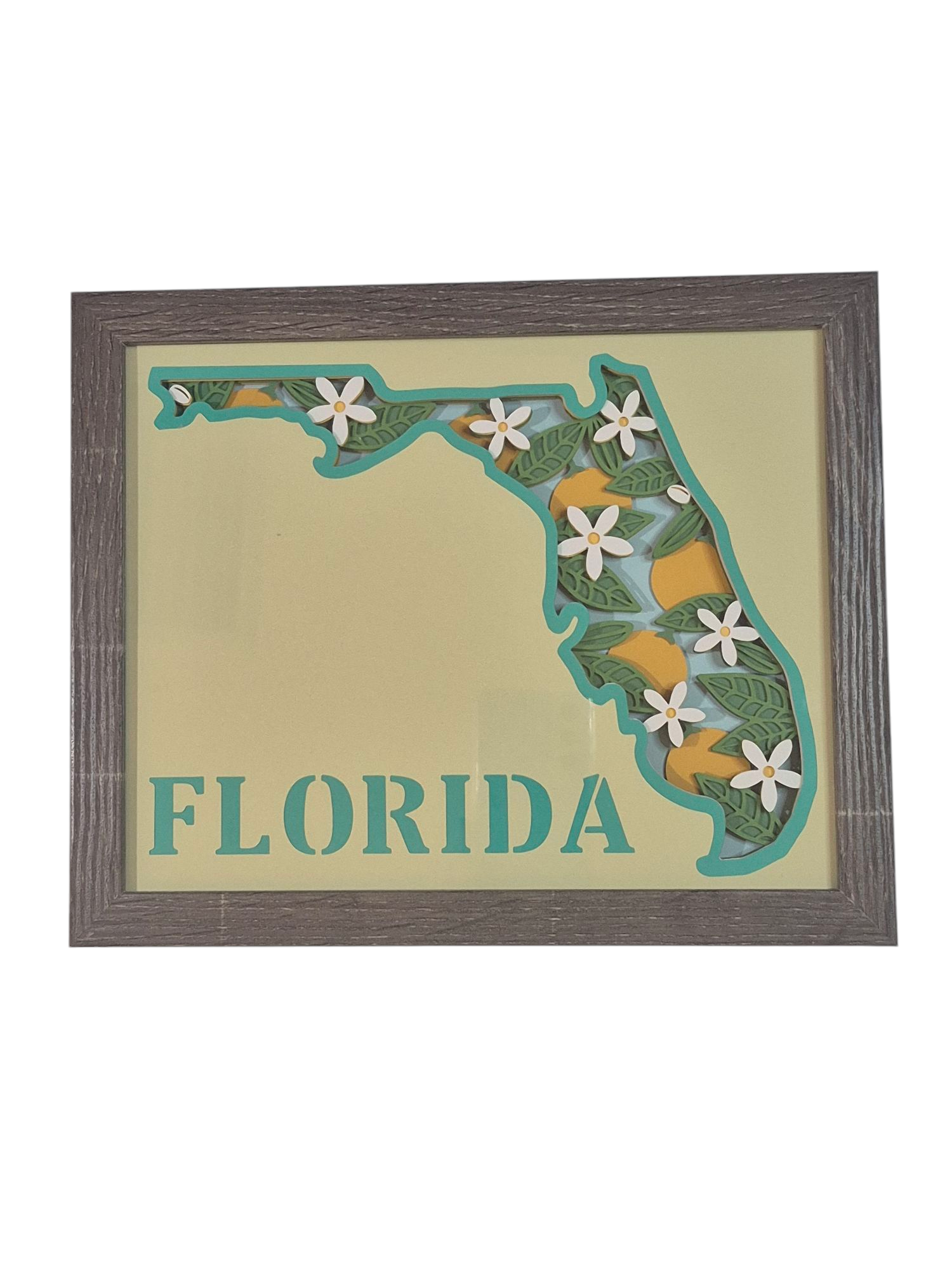 3D Florida orange shadow box  - 1