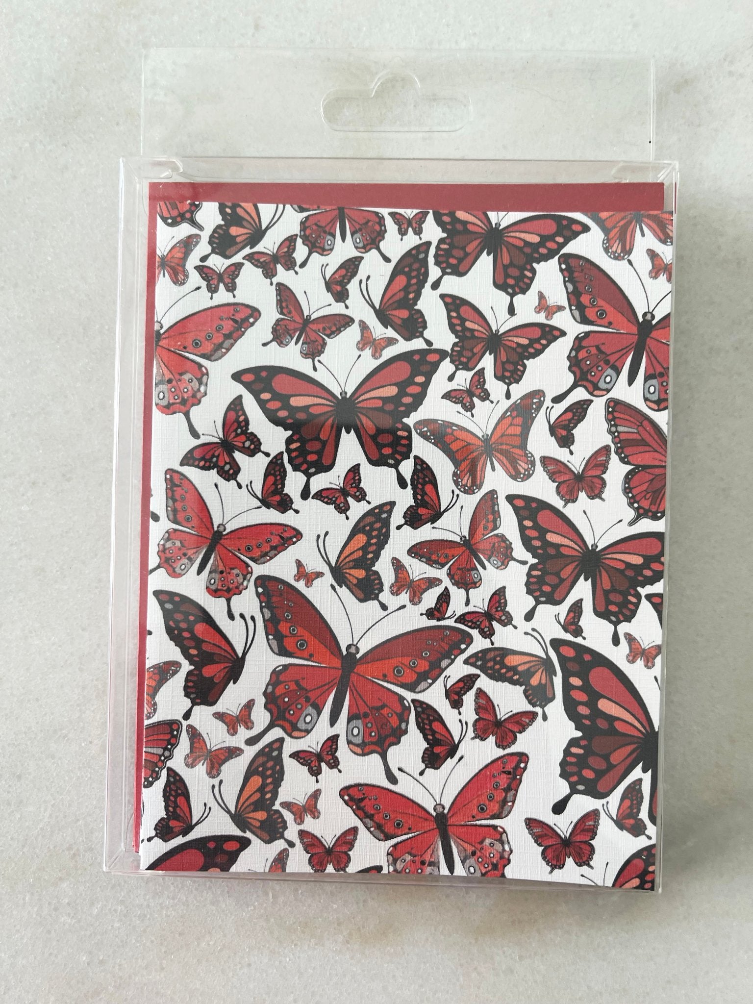 Red Butterflies – Set of 6 Cards