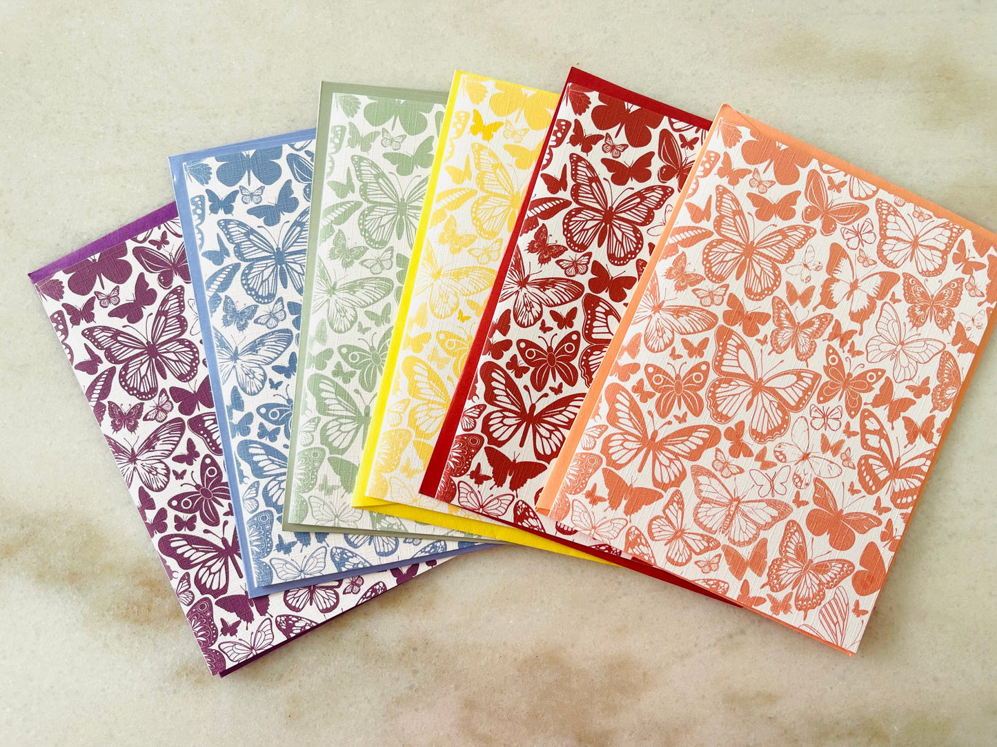 Set of 6 - Butterfy Repeat Cards