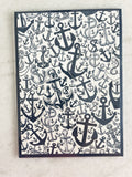 Navy Blue Anchor - 5x7 Card with Matching Envelope